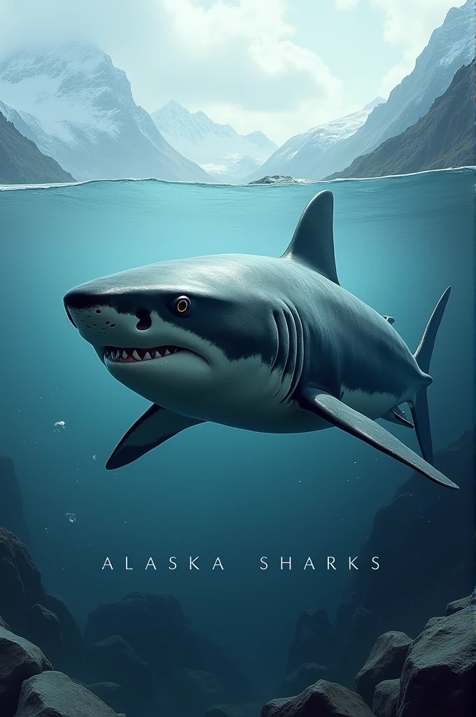 Create a profile picture for the group called alaska sharks with the name in low 