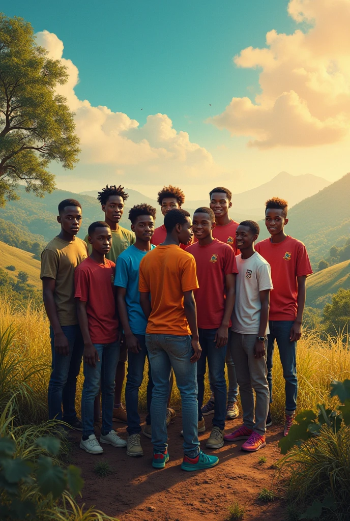 On a beautiful image write exactly the phrase “MBAREMBENG YOUTH ASSOCIATION II”