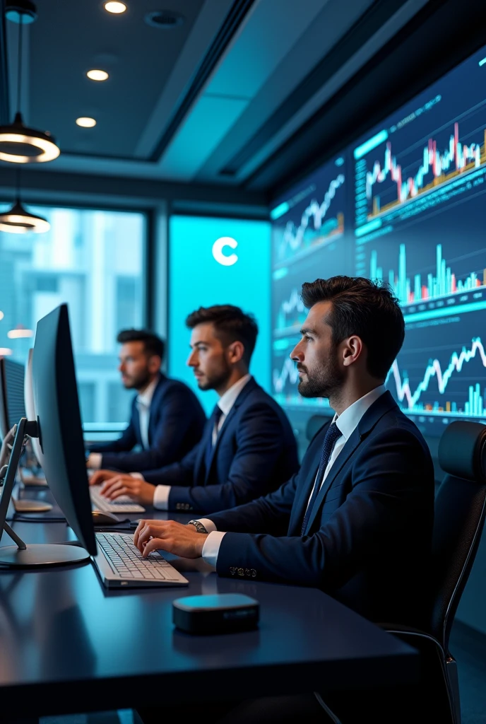 Create an image of a cryptocurrency arbitrage investment firm