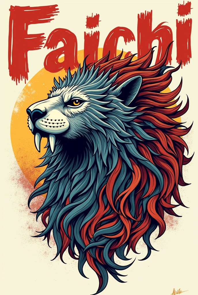 Can you help me design an image that has an animal as a reference, a tattoo, and letters in the background for my political party called FAICHI Somos Cambio?: Moving towards new goals.