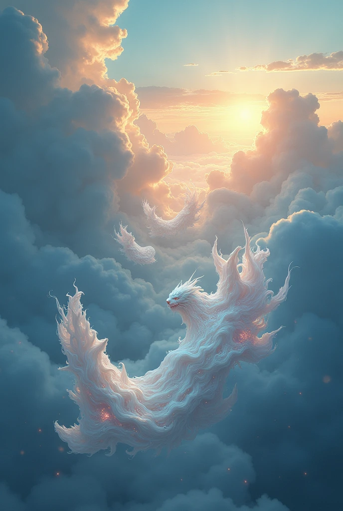 luminous beings that floated among the clouds, called "Nebula