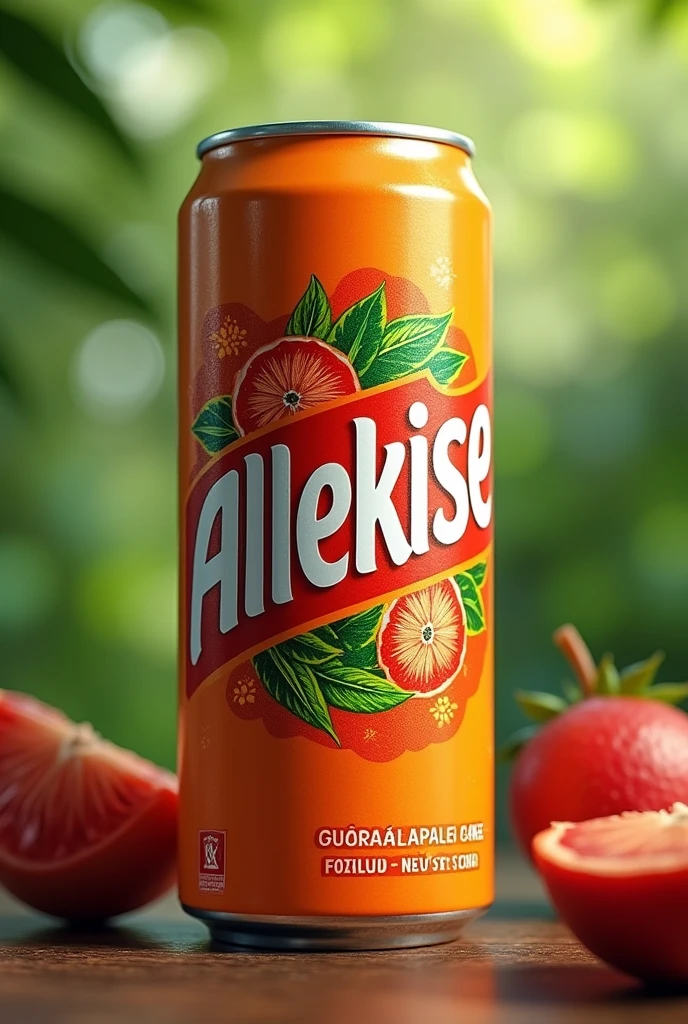 Guaraná soda can with realistic Allekise name 