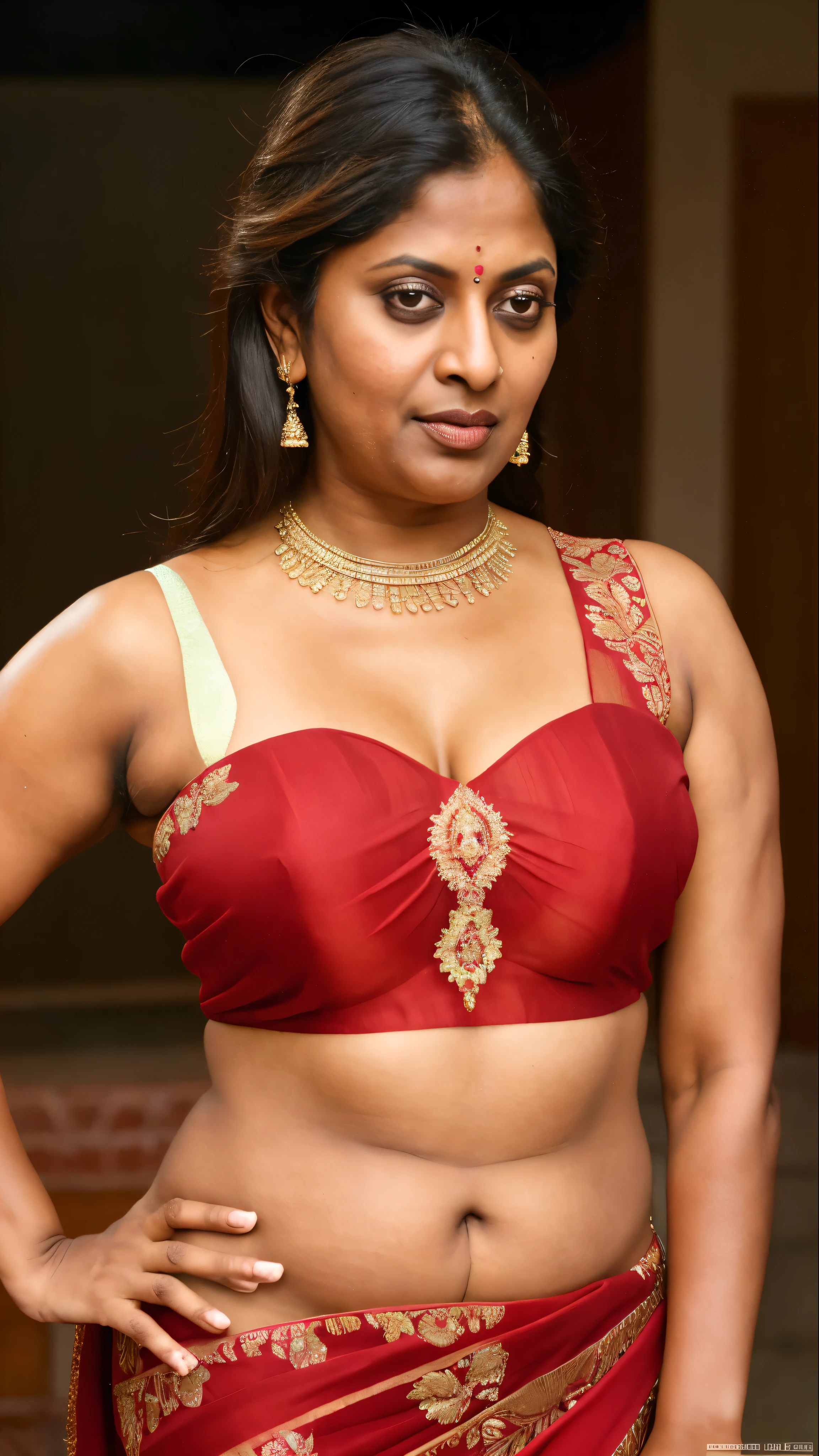 Foto RAW, photorealistic, true milf, mature wrinkles skin, tanlines,photography, full body shot,70 years old Woman,nadhiya moidu,hot nadhiya mommy, master shot, perfect eyes,goddess like beauty, nadhiya momma, nadhiya amma,pierced eyes, perfect thick chubby mallu Desi aunty bhabhi, Wearing a Stanapatta, a chest-band.Saree model, model Photography, Indian saree shoot,Indian traditional wear advertising photography, traditional wear brand shoot, face of indian chubby milf actress Nadhiya or Nadia Moidu or Nadiya moidu, masterpiece,realistic,realism, incredible details,pleasure,photorealism, detailed skin, skin pores, high contrast, photorealistic Artstation 8k HD digital art trend of high definition and detailed realistic skin texture, ultra detail, realistic skin texture, armature,best quality,ultra high definition, (photorealistic:1.4),high resolution,detail, raw photo, sweat, Re sharp, by Lee Jefferies Nikon D850 Film Stock Photo 4 Kodak Portra 400 Camera F1.6 Lens Rich Color Ultra Real Realistic Realistic Textures Dramatic Lighting Unreal Engine Trending at Art Station Cinestill 800,(pele altamente detalhada: 1.2), 8k UHD, DSLR,soft-lighting,alta qualidade,grain of film,Fujifilm XT3,she didn't like to wear blouse or bra, she is happy to wear only saree,she hates blouse or bra,detailed hairy armpits,hyper realistic skin, skin pores,sweat,veins on the body,skin texture, freckles 0.2, RAW photo,astounding details, professional fashion photography,photographed by master photographer,insane skin texture details, bulky figure,plus size Indian aunty,chubby Indian housewife,Indian desi Mature widow aunty, queen of seduction,tempting jiggly figure,appealing body language,she wants to alleviate his loneliness,she wants to be a sugarmommy,mature aged beauty, true mature goddess,visible wrinkles and stretchmarks as she aged, few tanlines in her face, She is the mother of six sons,erotic fantasy, kaamwali aunty, alluring figure, stretchmarks visible on her belly, thick thighs