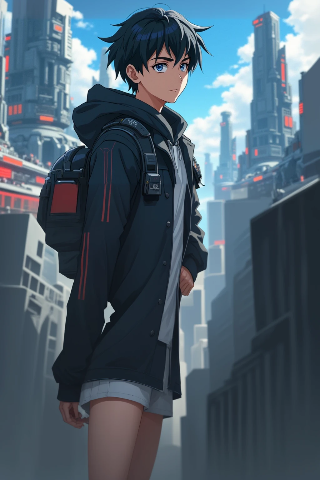 whole body, anime boy
