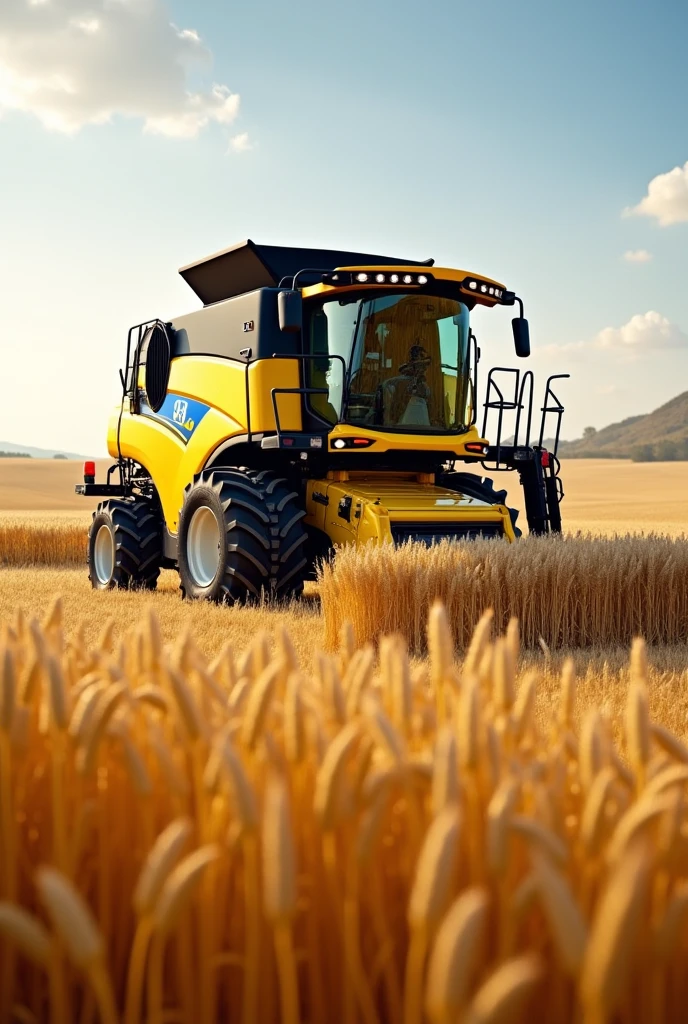 new holland yellow cr harvester


