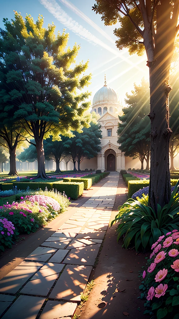 (archology),
{archology},
garden,
park,
arid climate,
archology,
sunrays,
afternoon,