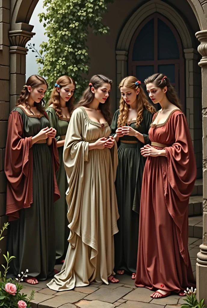 Creating images for myself from the Middle Ages ,menstruating women theme
