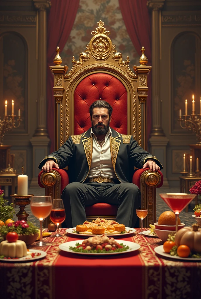 I want to be sitting on a throne With a banquet
