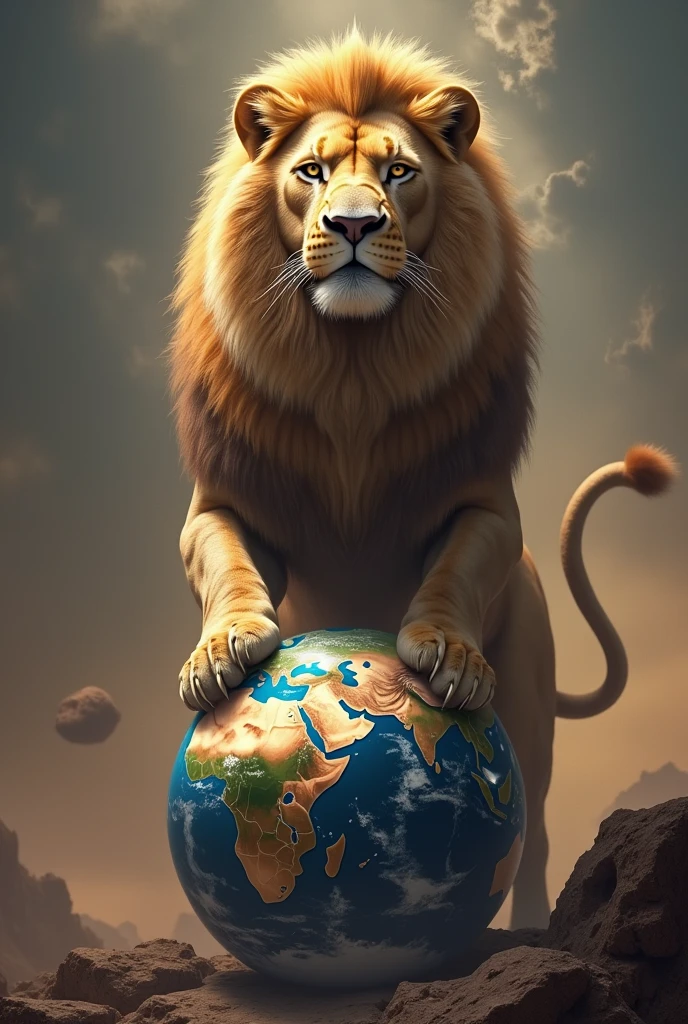The world at the feet of the LION OF JUDAH 
