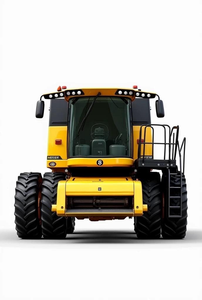 realistic yellow new holland combine harvester cr alone without background