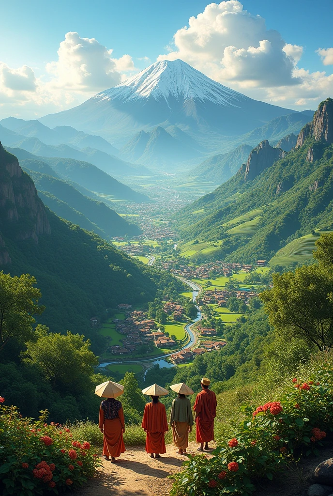 I want an image that combines the Colombian regions of Santander and Antioquia