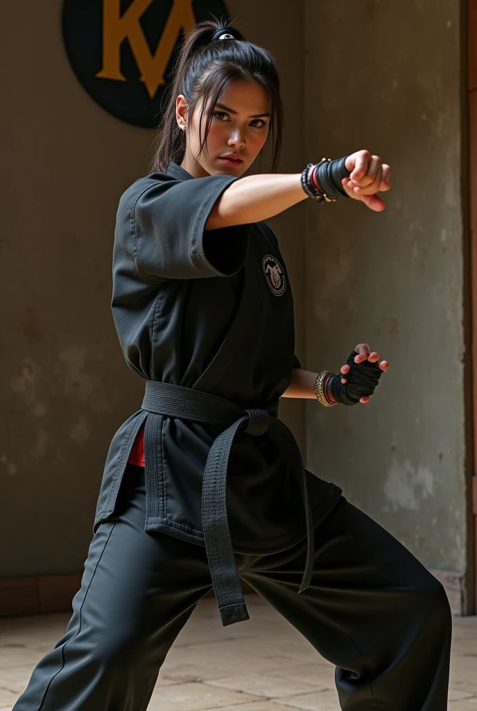 Female cobra kai student