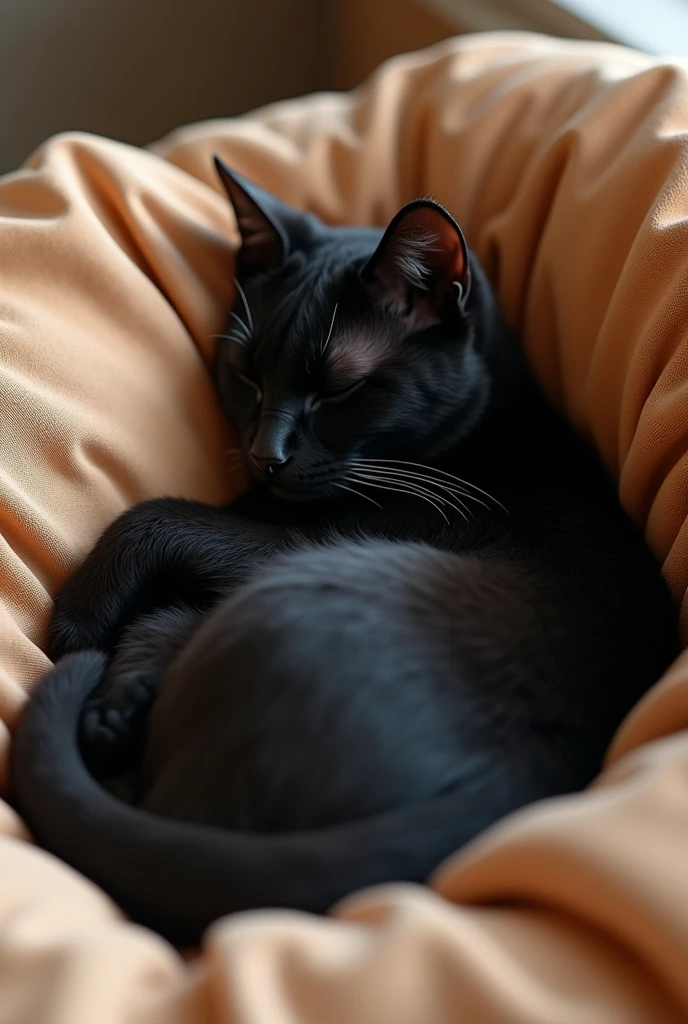 Black cat bed