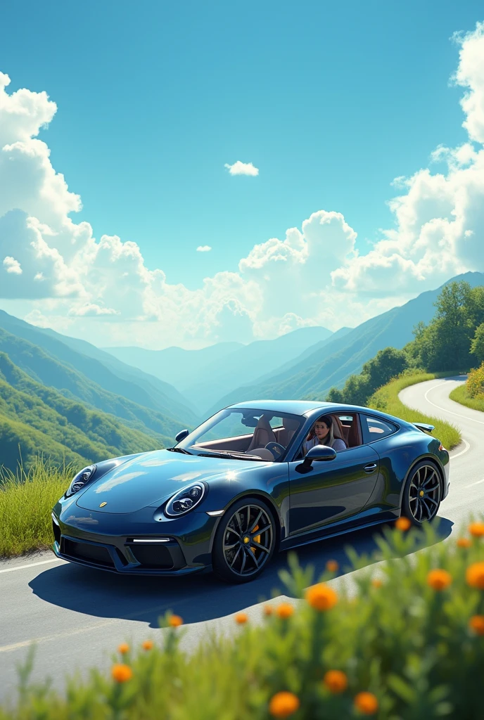 image of a realistic car with passengers