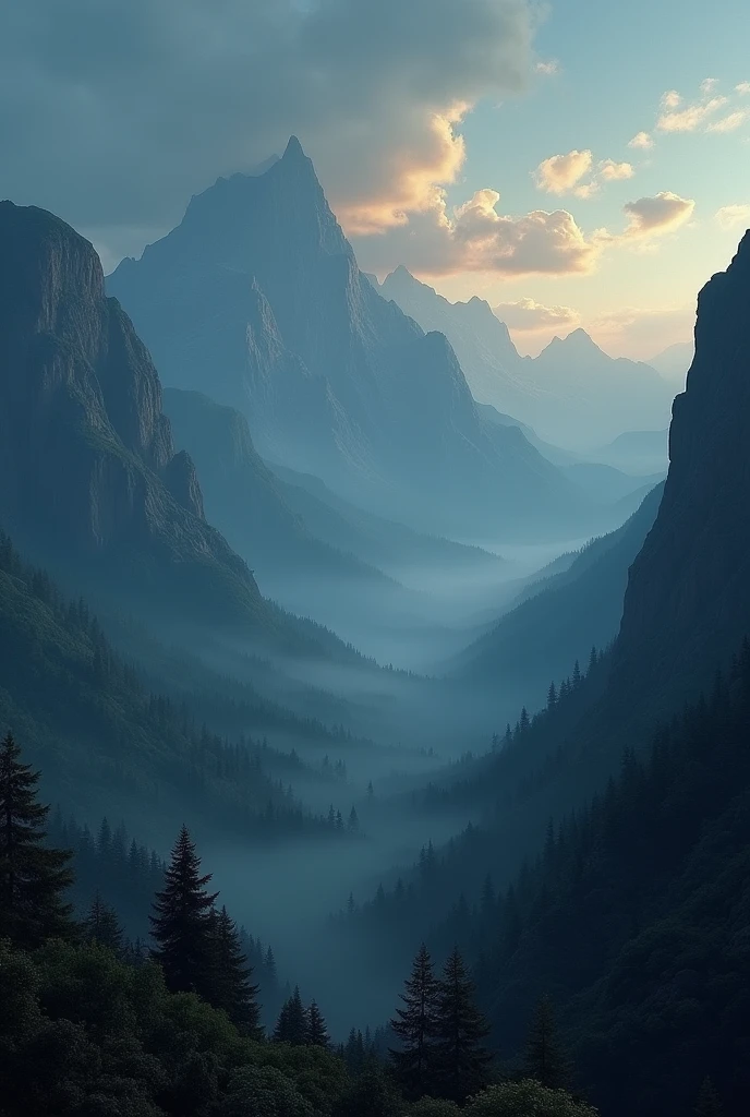 Caspar David Friedrich: morning in the Giant Mountains 1810/1811 but in the evening 