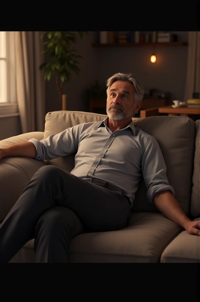A man on a couch