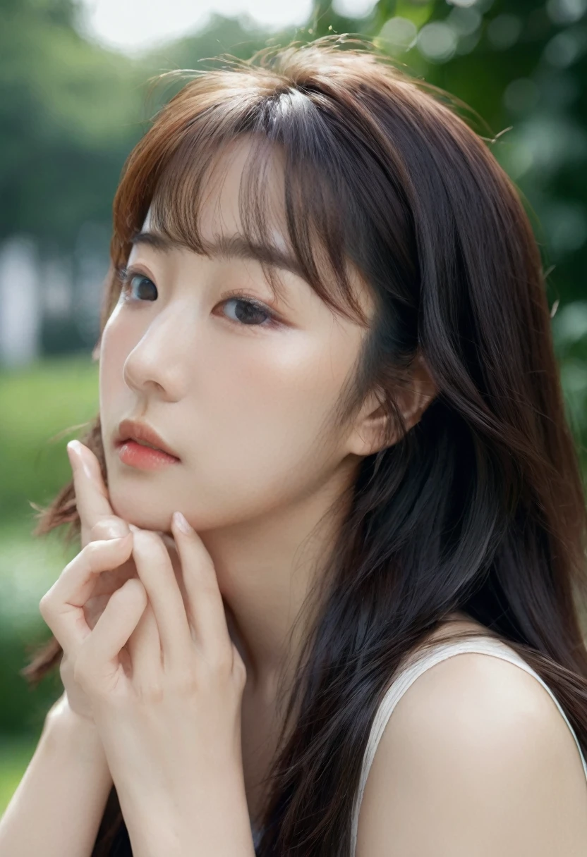 8k, raw photo, best quality, masterpiece, realistic, photo realistic, clear, professional lighting, beautiful face, best quality,ultra high res, realistic japanese, Super detailed, detailed fingers, 1girl,  shiny hair, detailed hair, 