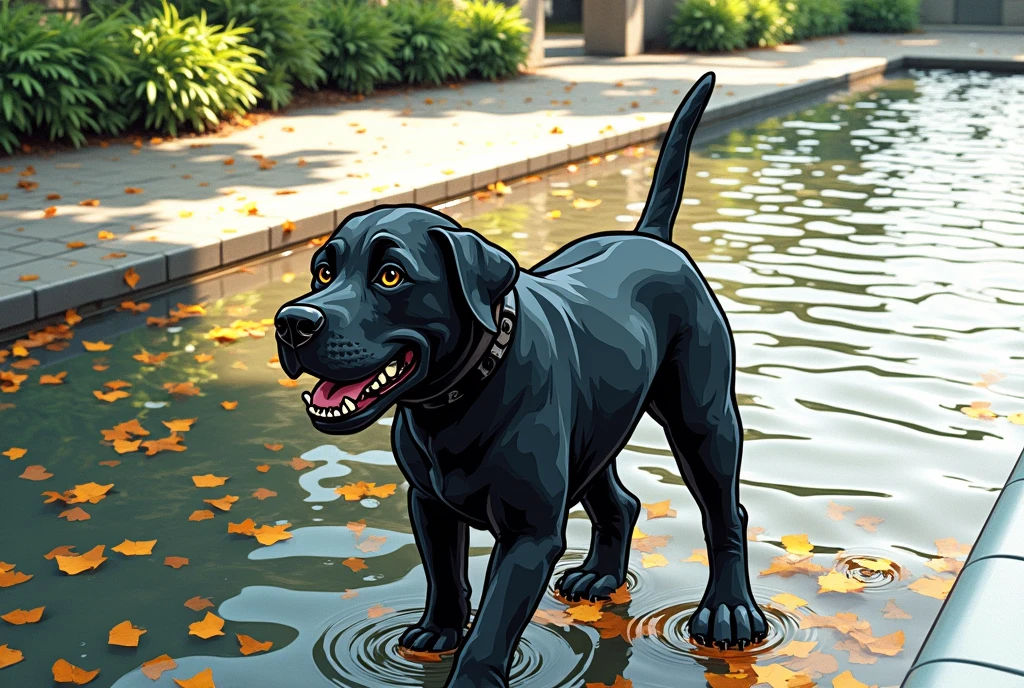 cartoon character black dog