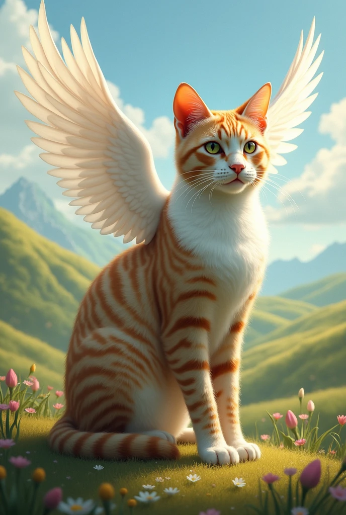 cat with dove wings