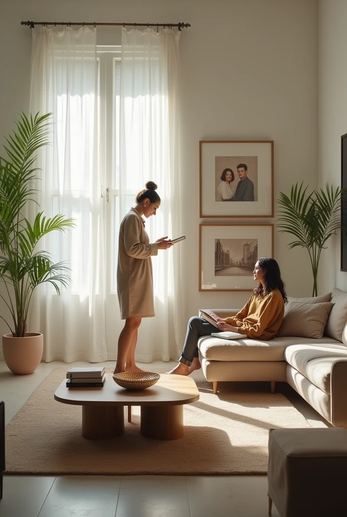 ### Advertising Video: "Live the Space of Your Dreams"

**SCENE 1: Introduction**
- **Duration:** 3 seconds - **Visual:** A wide shot of a modern living room with clean lines and contemporary furnishings. Natural light enters through the large windows.
- **Storyteller/Text on screen:** "Welcome to [Name of the furniture], where design becomes art."
- **prompt:** Take a panoramic view of a contemporary living room, emphasizing natural lighting and minimalist design.

**SCENE 2: Design Process**
- **Duration:** 6 seconds - **Visual:** An interior designer working with a client, showing plans and samples of colors and materials. A hand is seen drawing a sketch of the room.
- **Storyteller/Text on screen:** "From planning to design, We create spaces that reflect your style and personality."
- **prompt:** Shows the collaboration between designer and client. Focuses on interaction with material samples and detailed drawings.

**Scene 3: Decoration Process**
- **Duration:** 7 seconds - **Visual:** Furniture installation, placement of artwork and lighting arrangements in a modern space. It focuses on details such as the placement of cushions, Lamps, and art on the walls.
- **Storyteller/Text on screen:** "Every detail counts. We design so that each space is unique and welcoming."
- **prompt:** Focus on transforming the space while adding the final furniture and decorative accessories. Make sure you capture the precision and care in every movement.

**Scene 4: Living Spaces**
- **Duration:** 6 seconds - **Visual:** A family enjoying their newly decorated living room, laughing and sharing a moment together, while another group enjoys dinner in a modern dining room.
- **Storyteller/Text on screen:** "Transform your home into a space where every moment is special."
- **prompt:** Capture candid moments of people interacting and enjoying themselves