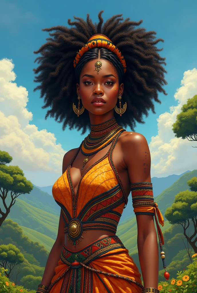 Make an African woman