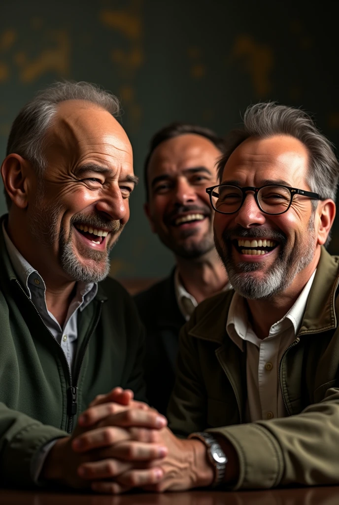 walter white is laughing with jessy pinkman and saul goodman

walter white from breaking bad
jessy pinkman from breaking bad
saul goodman from breaking bad