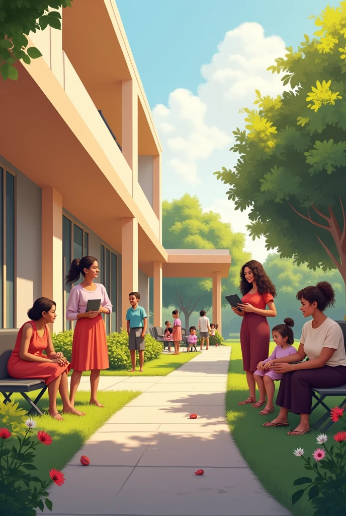 Creating images of an institute for single mothers