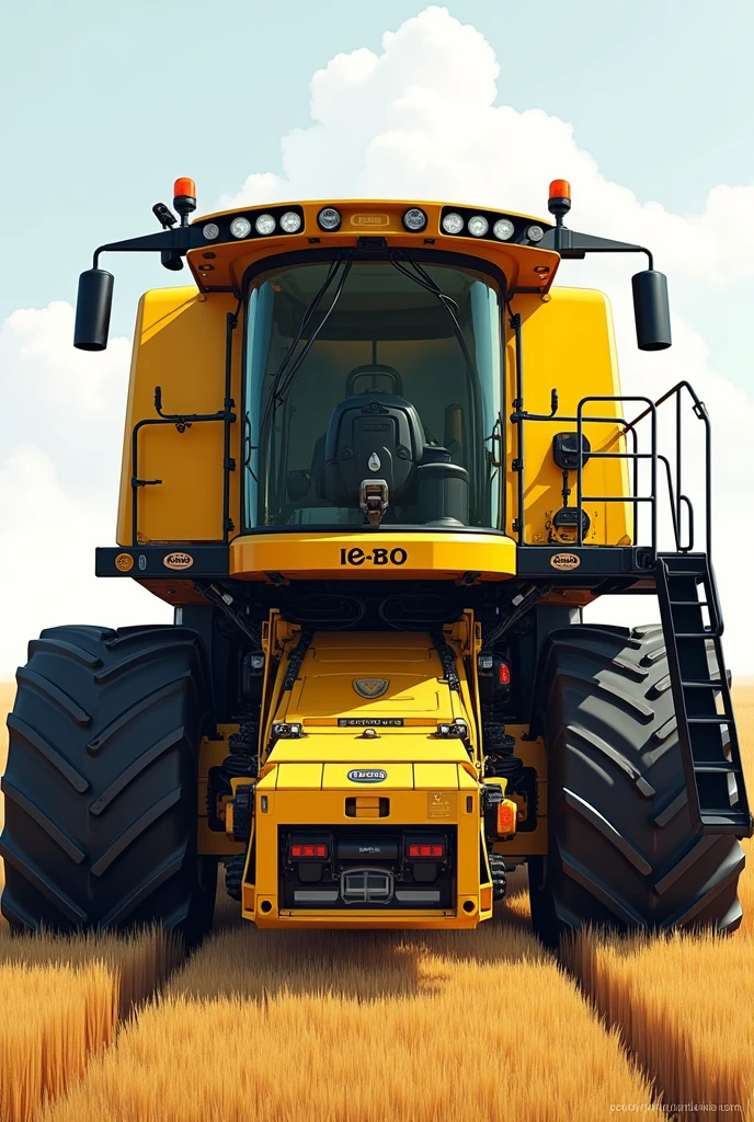new holland yellow royal cr harvester WITHOUT BOTTOM for coreIDRAW