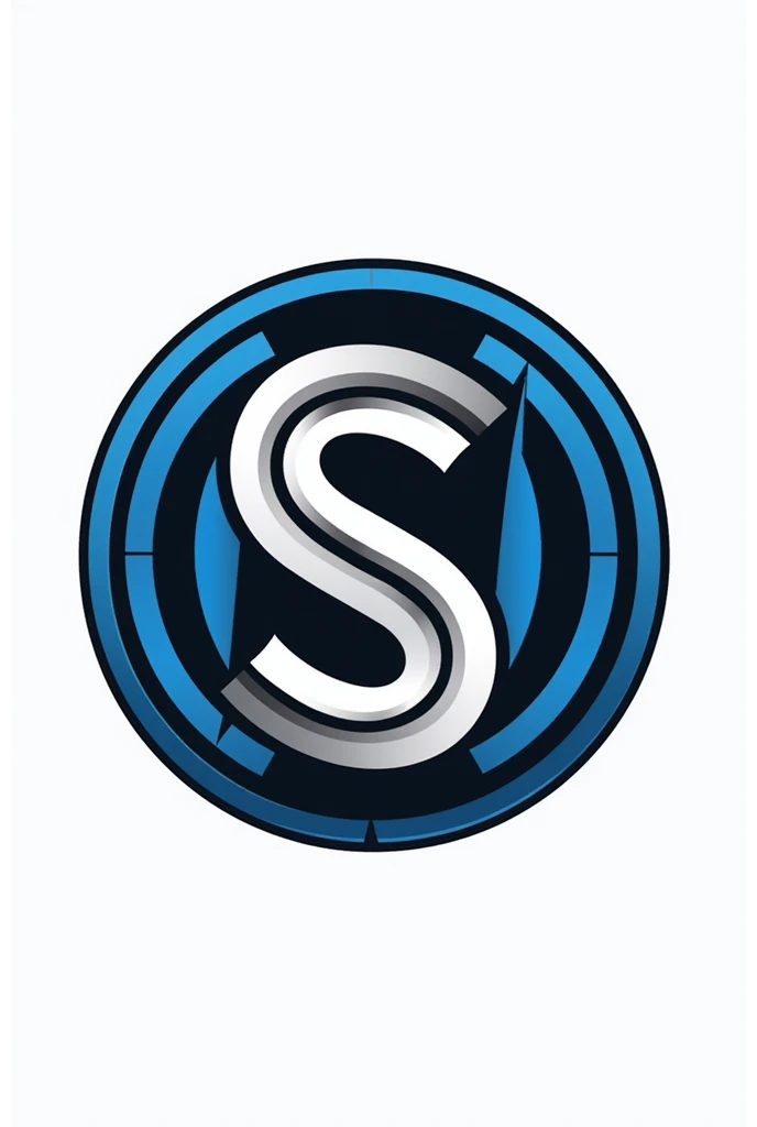 create a simple, round logo in black and blue for a football team called "Sem Talento FC" written in pt-BR languag