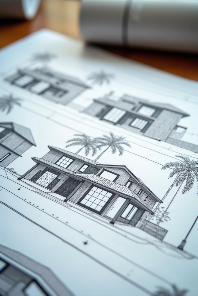  "Modern and elegant plans of a contemporary real estate project. Text on screen: &#39;Transform your space with us&#39;."