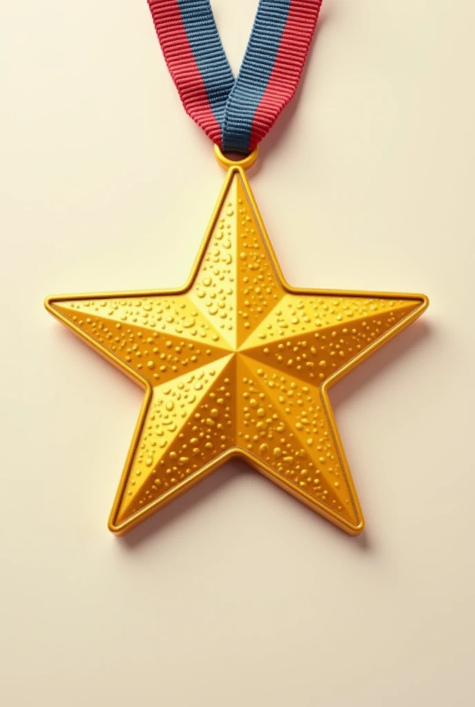 Elabs with something representative, For example, notebook, etc. Please provide a reference image for a star-shaped recognition medal for children.