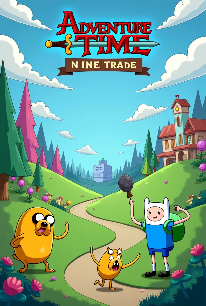 adventure time game menu screen