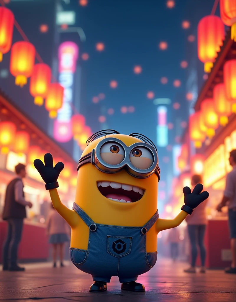 Minion Kevin . at the festival Kevin attended the lantern festival in Tokyo.