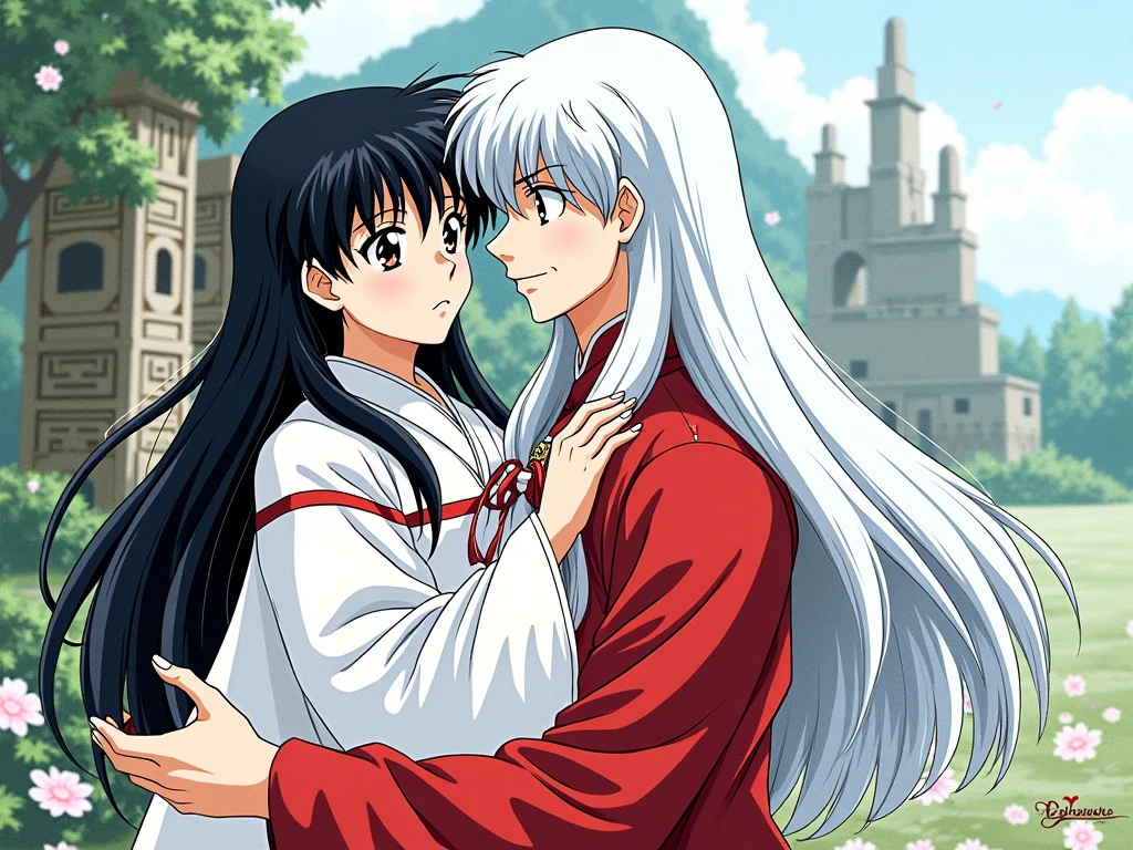 Kikyo and Inuyasha 