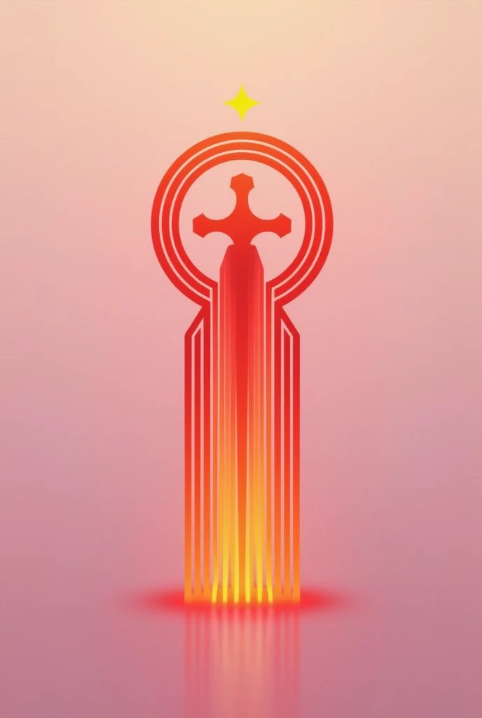 logo de ashtar avec des couleur d'instagram linear color from pink to red to orange