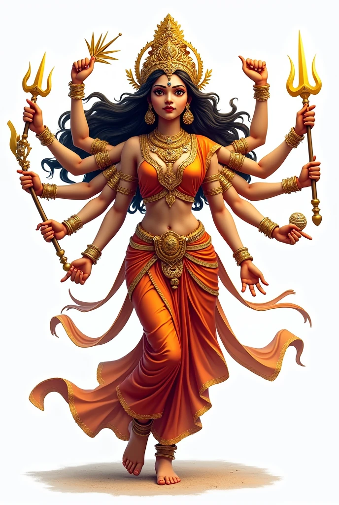 Ma Durga creative design, hd, white background, 