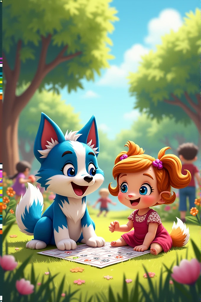 Bluey Heller&#39;s character playing bingo with her sister in the park
