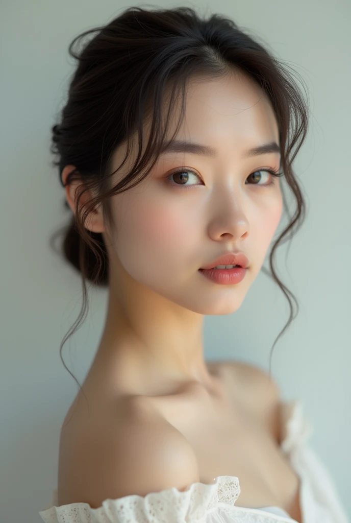 realistic ,Masterpiece, best quality, girl, woman, height, Portrait, photograph_light, {{}}, Ulzzang-6500-v1.1:0.9