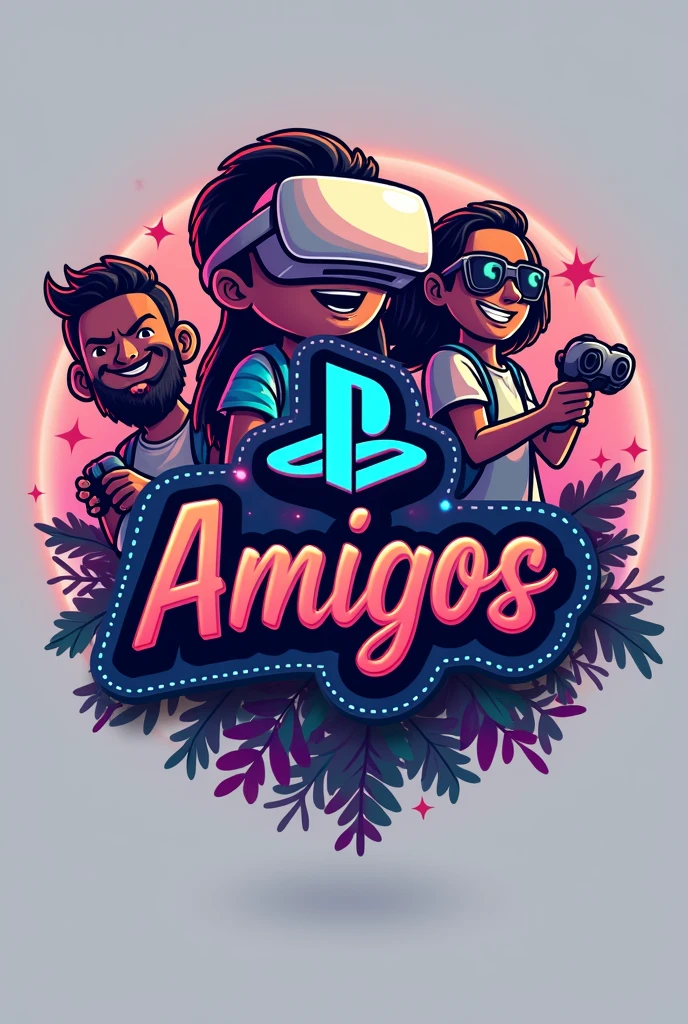 Need logo for my gaming club name amigos which is have vr games and PS5 games