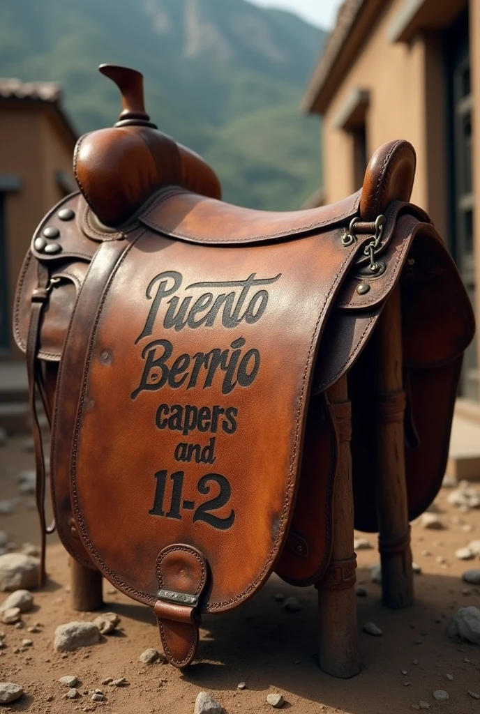 Saddle that says Puerto Berrío and 11-2