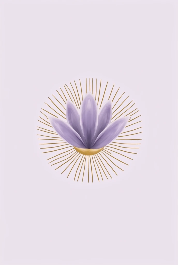 Logo with the theme Áster integrative therapies Lilac and gold colors