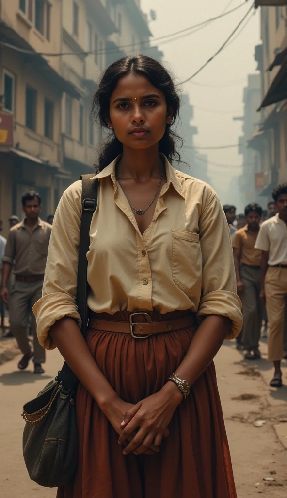 "Bhikaji Cama of age 25 bravely battling the plague in 19th-century Mumbai, looking determined and unshaken by the disease." Historical images looks