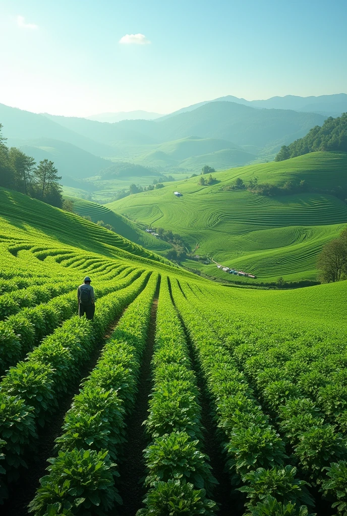 Real image of agricultural fields for financing system for agricultural producers 