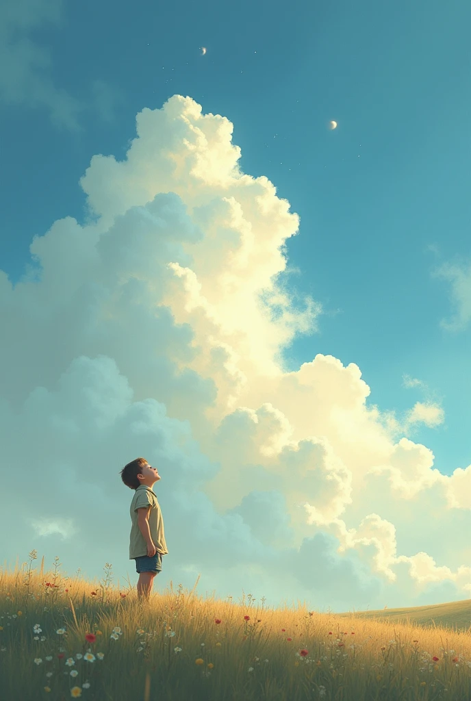 Son seeing his dad in sky