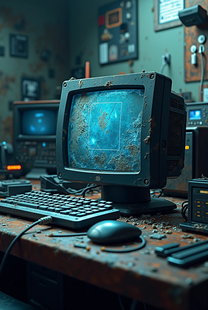 An image showing the recovery of a damaged version of a damaged computer to a stable version of a computer