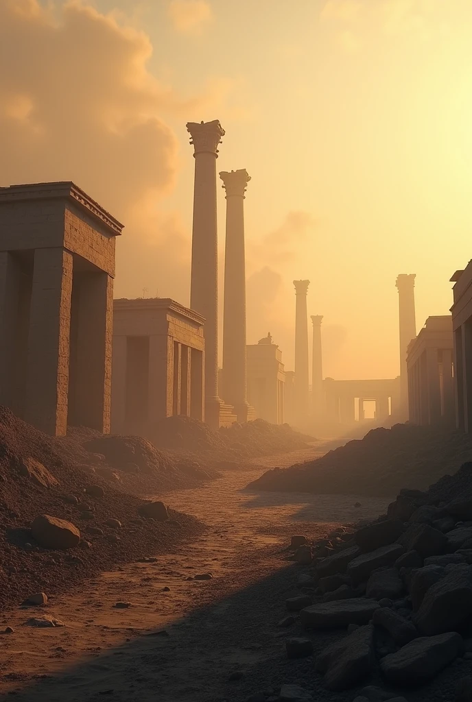 at dawn, Troy was just ruins and ashes.