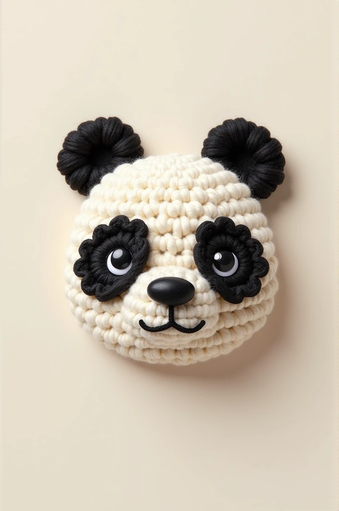 Crochet panda face logo