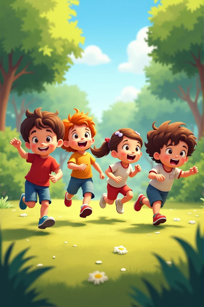 Kids playing on ground