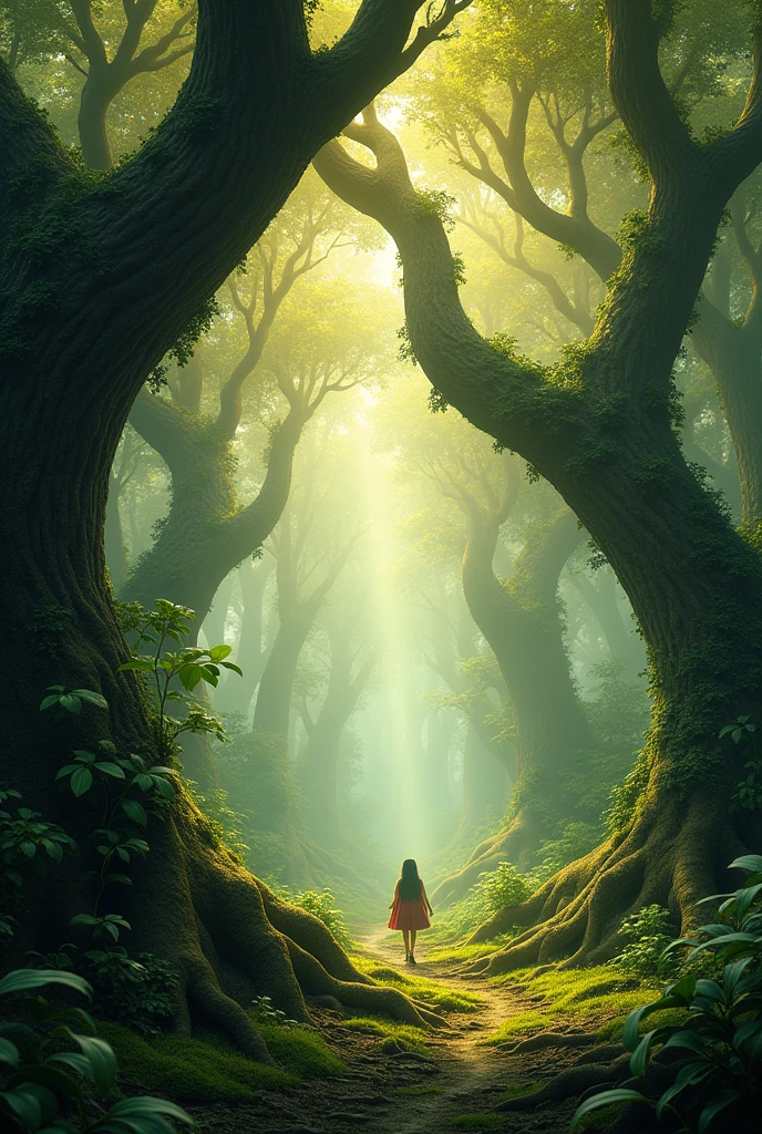 A forest with branches and sipos