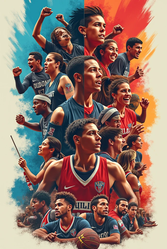 One team one dream team collage